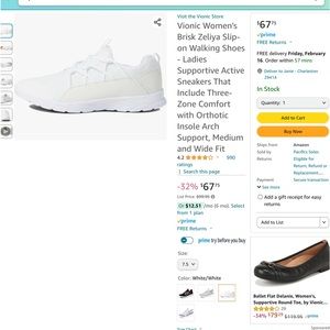 Brand New, never worn Vionic sneakers.